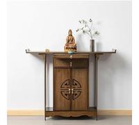 Table d'autel de méditation - Table d'offrande de Bouddha en bois massif avec rangement, autel de prière personnel pour la maison