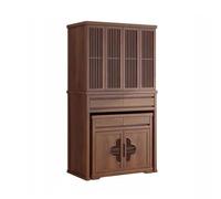 Table d'autel du sanctuaire Armoire de niche combinée style chinois, en noyer noir avec porte pliante, meuble d'hommage à l'encens