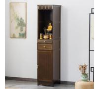 Table d'autel en bambou avec rangement, table de méditation et table d'offrande