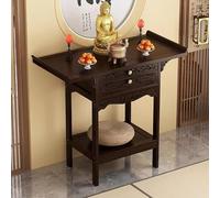 Table d'autel en bambou avec tiroir de rangement coulissant et étagère, armoire de méditation et vitrine pour décoration d'intérieur