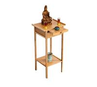 Table d'autel en Bambou pour la prière et la méditation, avec Rangement, pour la Maison ou Un Temple(Natural Color,60 * 40 * 100cm)