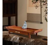 Table d'autel en bois massif avec plaque de traction rétractable, sanctuaire bouddhiste compact pour le jour des morts, polyvalente pour le salon, la chambre à coucher, le bureau