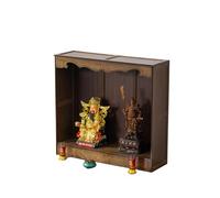 Table d'autel en Bois Massif for la prière et Le culte, Meuble de sanctuaire Bouddhiste Compact for la méditation, Table de Pooja for Un Usage Domestique(Noir,83cm)