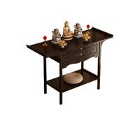Table d'autel en bois massif - Support de prière de méditation avec rangement - Niche de Bouddha pour petits espaces