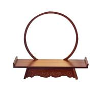Table d'autel en Bois sculpté, Petite Lampe LED, Table de méditation Bouddhiste Peu encombrante, for décoration de sanctuaire, Temples, Maisons(Brown,40cm/15.7in)