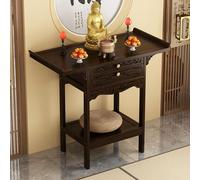 Table d'autel en bois - Table d'offrande verticale de style chinois pour méditation, bouddhisme, sorcellerie, encens à la maison et puja