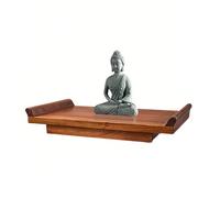 Table D'autel for Temple Domestique, Étagère De Prière Murale en Bois avec Plateau Extensible, Idéale for Les Petits Espaces Et Les Prières Quotidiennes(Natural,38cm/15.0in)