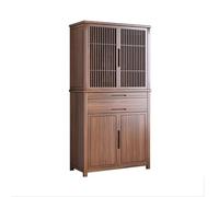 Table d'autel Méditation avec armoire de Bouddha à porte découpée cachée | Offre de richesse de style chinois verticale