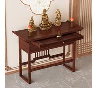 Table d'autel moderne avec rangement extractible, étagère de prière en bois pour sanctuaires, temples et espaces de culte à domicile