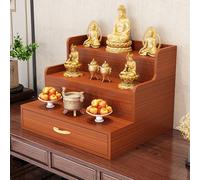 Table d'autel murale avec tiroir pour méditation, prière et offrandes, idéale pour les sanctuaires bouddhistes et autels du jour des morts
