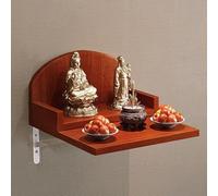 Table d'autel murale en bois double couche pour méditation, dieu chinois de la richesse, décoration d'intérieur pour salon, bureau
