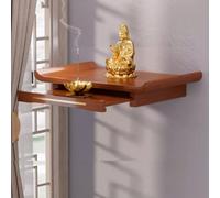 Table d'autel murale en bois massif avec support caché et tiroir pour la maison