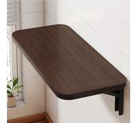 Table d'autel murale pliable avec étagère pour statues de prière et de méditation - Table flottante avec cadre en métal pour la maison, le bureau, la chambre à coucher et la cuisine - Noyer 40 x 20 cm