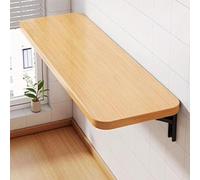 Table d'autel murale pliable avec étagère pour statues de prière et support de méditation avec cadre en métal - Table flottante pour maison, bureau, chambre à coucher et cuisine (bois, 60 x 40 cm)