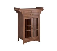 Table d'autel Nouveau style chinois avec brûleur de porte ajouré | Cabinet d'offre de richesse Table de niche Bouddha(Petit)