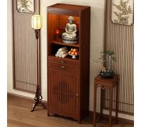 Table d'autel personnelle avec rangement et tiroir, table de méditation en bambou avec brûleur d'encens pour prières et divination