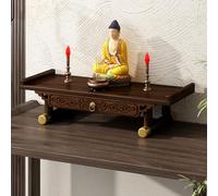 Table d'autel personnelle en bois massif avec tiroirs, support de prière pour encens et culte