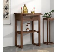 Table d'autel personnelle pour le dieu bouddhiste et Guanyin de la richesse Guangong, offrant un rehausseur de table Pooja pour décoration d'intérieur