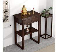 Table d'autel personnelle pour le dieu bouddhiste et Guanyin de la richesse Guangong, offrant un rehausseur de table Pooja pour décoration d'intérieur