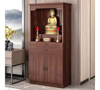 Table d'autel personnelle, table de prière de méditation avec rangement, support de prière bouddhiste, armoire de prière de méditation chinoise pour la relaxation, prières