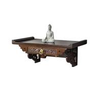 Table d'autel, Petite Puja Murale, piédestal de Bouddha for encens, offrandes et rituels spirituels, idéal for la Maison ou Le Bouddhisme/la Sorcellerie(60 * 30 * 20 cm)