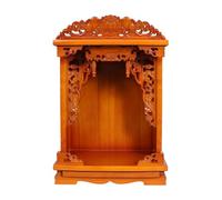 Table d'autel, Petite Table d'autel Bouddhiste Domestique avec Plaque de Traction Rétractable, avec Rangement, Méditation, Sanctuaire Prière Personnelle(Orange,42 * 27 * 52cm/16 * 10 * 20in)