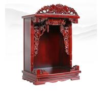 Table d'autel, Petite Table d'autel Bouddhiste Domestique avec Plaque de Traction Rétractable, avec Rangement, Méditation, Sanctuaire Prière Personnelle(Red,38 * 25 * 48cm/14 * 9 * 18in)