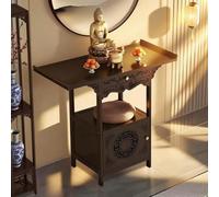 Table d'autel pour Bouddha à Domicile - Niche Bouddhiste raffinée, autel et étagère de méditation personnels, Parfaits pour Le Salon, Le Bureau, la Chambre à Coucher et l'espace (66 * 40 * 100cm)