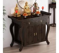 Table d'autel pour la Maison,Armoire pour Sanctuaire Dédiée à Guanyin Déesse de la Richesse,Design avec Bordures et Tiroir,pour la Prière la Divination et Le Culte(100x40x100cm)