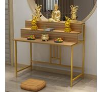 Table D'autel pour La, Petite Table D'autels pour La Méditation Spirituelle, Étagère Bouddhiste avec Étagère Coulissante, De Puja pour La Maison(Yellow,60 * 66cm/23.6 * 26in)