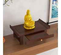 Table d'autel pour méditation et prière, table d'autel pour méditation, sanctuaire personnel de méditation, niches bouddhistes pour usage domestique, plate-forme d'offrandes (50 x 25 x 16 cm/19,7 x