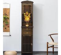 Table D'Autel, Table de MéDitation avec Tiroir, Meuble D'Autel en Bambou, Niche de Bouddha Chinois, PréSentoir de Statue de Bouddha, for Salon, Chambre, Bureau(40cm/15.75in)