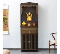 Table D'Autel, Table de MéDitation avec Tiroir, Meuble D'Autel en Bambou, Niche de Bouddha Chinois, PréSentoir de Statue de Bouddha, for Salon, Chambre, Bureau(70cm/27.56in)