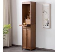 Table d'autel, table de méditation en bambou avec rangement, armoire bouddhiste simple, niche personnelle pour la méditation et les pratiques spirituelles