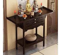 Table d'autel,Table de Méditation,Tables de Puja au Sol pour la Spiritualité,Armoire d'autel avec Tiroir,Support de Prière Bouddhiste pour Sanctuaires,pour la Décoration Intérieure,Sorcières Wiccan(25