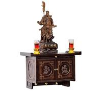 Table D'autels de Méditation pour la Maison Autels Bouddhiste avec Rangement Armoire D'autell Bouddhiste Murale pour Entrée, Salon, Bureau(60x30x34.5cm)