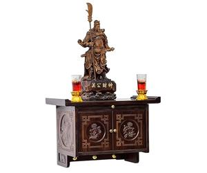 Table D'autels de Méditation pour la Maison Autels Bouddhiste avec Rangement Armoire D'autell Bouddhiste Murale pour Entrée, Salon, Bureau(50x30x34.5cm)