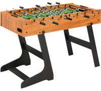 Table de baby-foot pliable 121 x 61 x 80 cm brun clair