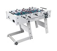 Table de Baby-Foot Pliable Scorpion Kick TS en Blanc - Parfait pour Tous les Espaces
