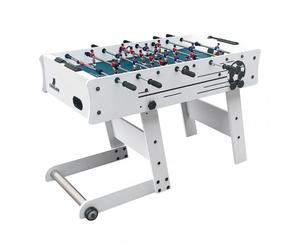 Table de Baby-Foot Pliable Scorpion Kick TS en Blanc - Parfait pour Tous les Espaces