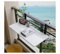Table de Balcon à Hauteur réglable - Table de Bar Pliante pour Jardin, terrasse et Promenade, Conception Peu encombrante (L80*l35cm / L31,5*l13,8in)