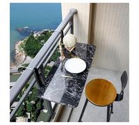 Table de Balcon à Hauteur réglable - Table de Bar Pliante pour Jardin, terrasse et Promenade - Table d'extérieur Peu encombrante (100 cm x 35 cm)