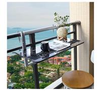 Table de Balcon à Hauteur réglable - Table de Bar Pliante pour Jardin, terrasse et Promenade - Table d'extérieur Peu encombrante (60 x 35 cm)