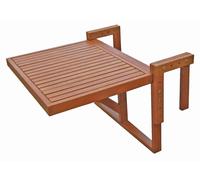 Table De Balcon Barkeley 985089, Suspendue, Marron, 64 X 65 X 44/52 CM - N