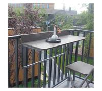 Table de Balcon extérieure réglable, Table de terrasse Suspendue Pliante, Table de Bar multifonctionnelle pour Patio (120 cm x 37 cm) pour des Repas et des réceptions Peu encombrants