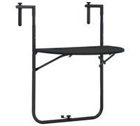 vidaXL Table de balcon Noir 60x64x83,5 cm Plastique Aspect de rotin 47894