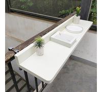 Table de balcon pliante - Bureau de bar mural pour garde-corps - Table en bois pliable multifonction pour appartements et études