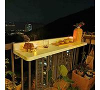 Table De Balcon Pliante Murale, Table De Travail De 80 À 120 Cm, Tables De Bar De Balcon Extérieur, Table Suspendue De Balustrade De Balcon, Table De Pont Élévatrice, Étagères Flottantes Pour Café Pa