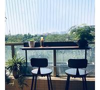 Table de balcon pliante réglable en imitation bois avec étagère pour ordinateur portable - Pour économiser de l'espace - Table murale pour jardin et terrasse - Couleur marron