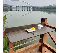 Table de Balcon Pliante réglable, Table de Bar légère pour terrasse extérieure, pour balustrades, Table d'appoint Murale Suspendue, Accessoires de Balcon Extensibles 60 120 cm